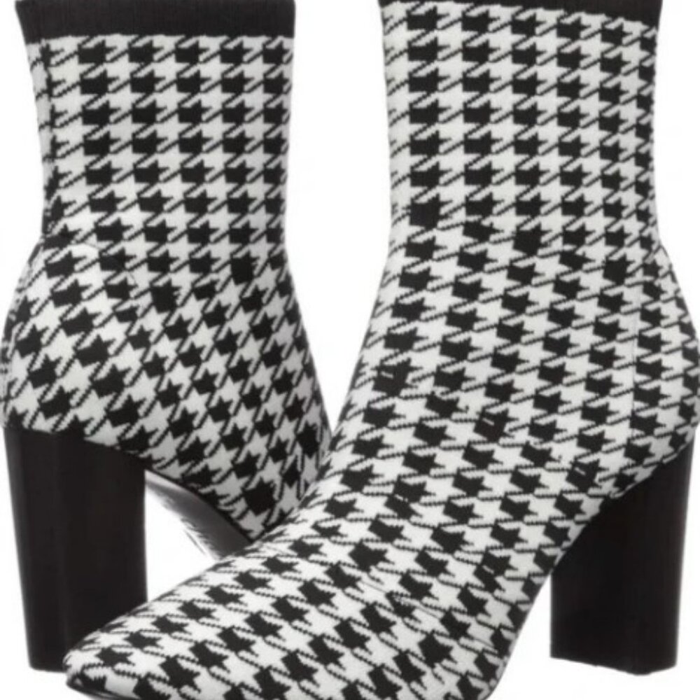 Charles by Charles David Women's Banker Fashion Boot, Black/White, Size 8.5